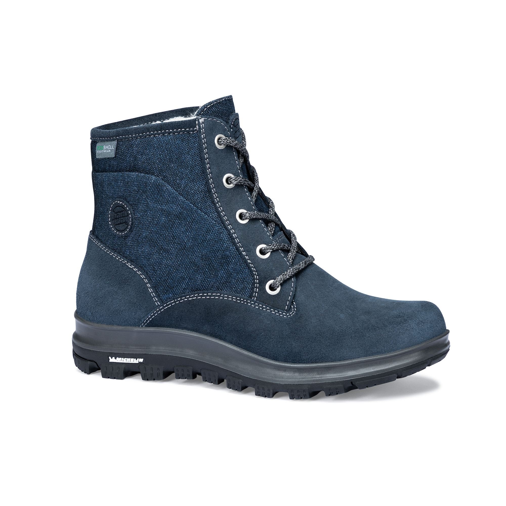 Hanwag Women's Saisa Mid ES Winter Boots Light Navy/Deep Grey DRZQV2490